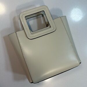 STAUD MINI SHIRLEY LEATHER BAG SADDLE